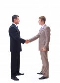 picture of handshake  - handshake isolated over white background - JPG 