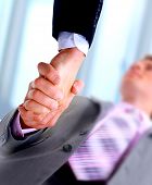 picture of handshake  - handshake isolated in office - JPG 