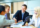 stock photo of handshake  - Business people shaking hands - JPG 