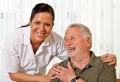 pic of home  - a nurse in elderly care for the elderly in nursing homes - JPG 