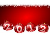 stock photo of year  - new year illustration with christmas balls - JPG 