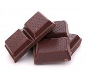 pic of food  - Chocolate bars stack isolated on white background - JPG 