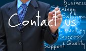 foto of future  - businessman hand writing contact us on map - JPG 