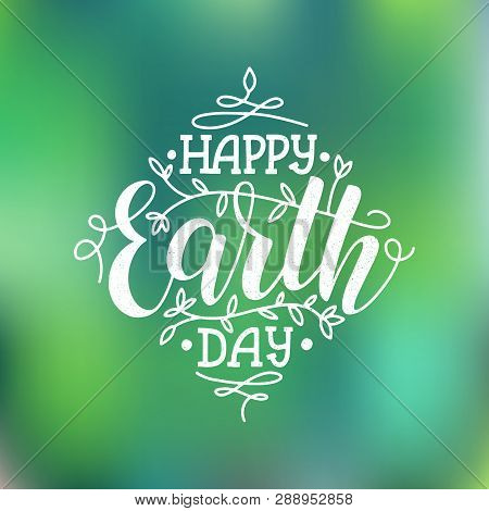 Poster: Happy Earth Day Lettering Poster