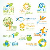 stock photo of health  - Set of vector icon for nature - JPG 