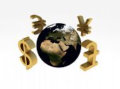 stock photo of currency  - World economy finance exchange rate - JPG 
