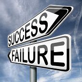 picture of success  - success or failure road to be successful or to fail choose direction make important and crucial decision take a risk - JPG 