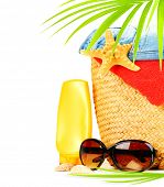 stock photo of holidays  - Conceptual summer fun border - JPG 