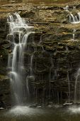 picture of closeup  - A closeup of a waterfall in blurred motion - JPG 