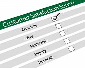 pic of tickbox  - Illustration of customer satisfaction survey on white background - JPG 