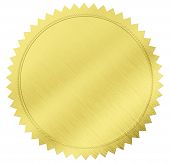 pic of gold  - gold seal label with clipping path included - JPG 