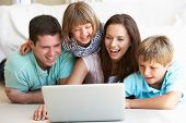 stock photo of computer  - Young parents - JPG 