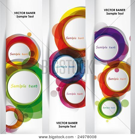 Picture or Photo of Set of the 160x600 abstract banners.