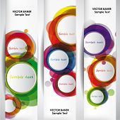 foto of reflection  - Set of the 160x600 abstract banners - JPG 