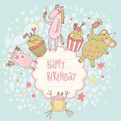 pic of horse  - Funny happy birthday card - JPG 