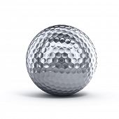 foto of golf  - Silver golf ball - JPG 