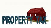 stock photo of property  - real estate property tax illustration 3d concept - JPG 
