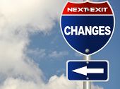 stock photo of change  - Changes road sign - JPG 