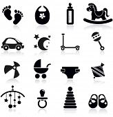 picture of horse  - Baby icons set - JPG 